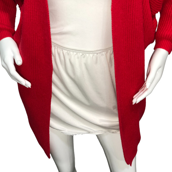 Lovers + Friends Sz XS Sweaters Lovers and Friends Red Ribbed Cardigan Oversized - Picture 4 of 15